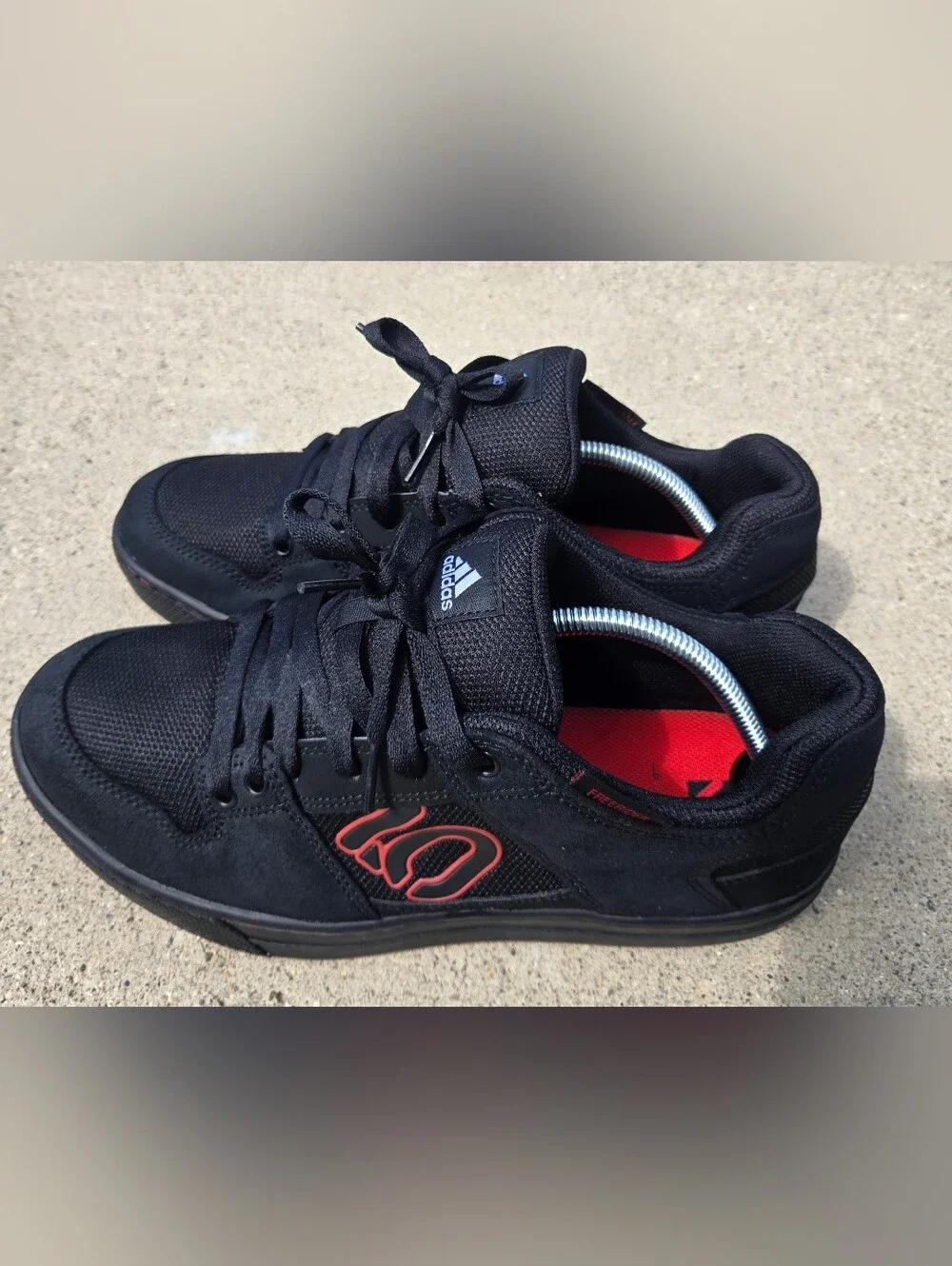 adidas Men's Black Sneakers with Red Accents
